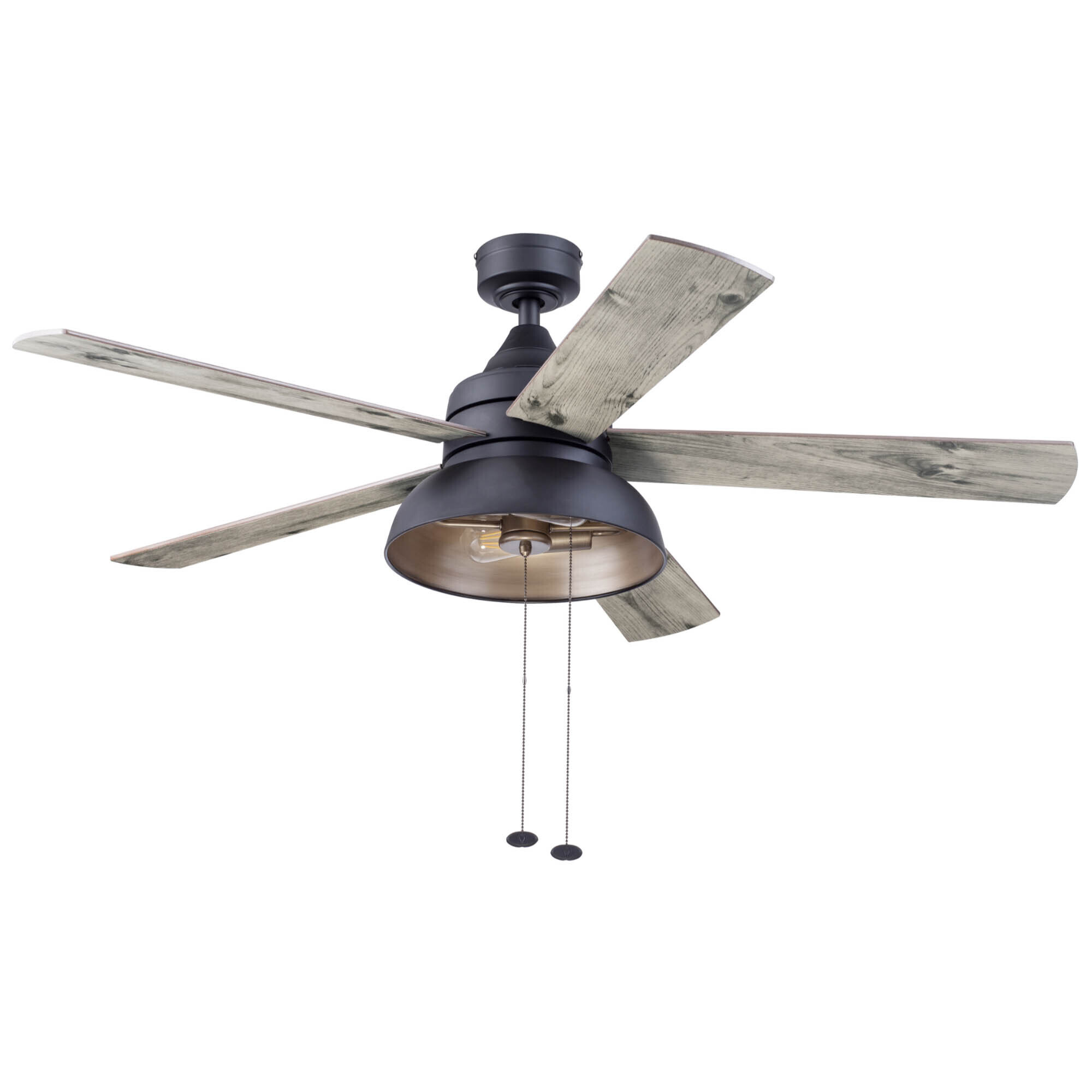 Prominence Home, 52in. Brightondale Ceiling Fan Light Matte Black, Fan Diameter 52 in, Fan Blade Span 50-54 Air Delivery 4698 cfm, Model# 51659